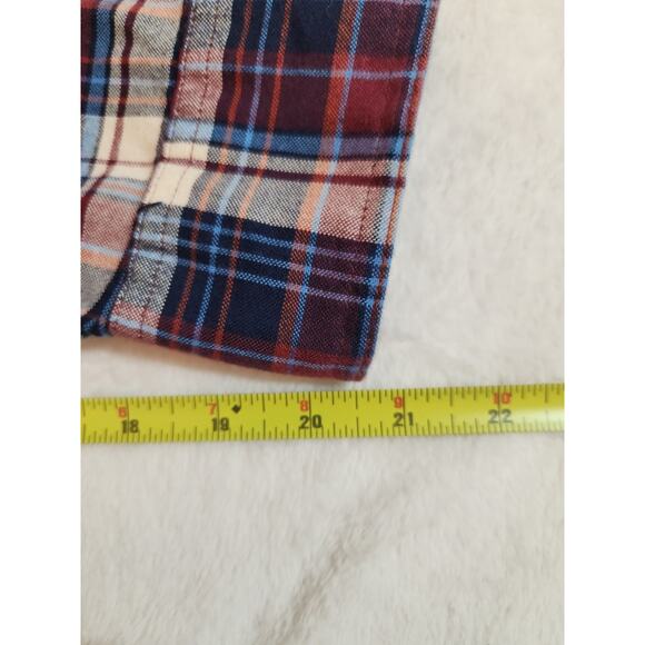 Duluth Trading Shirt Mens XL Purple Plaid Long Sleeve Outdoors Gorpcore Preppy - Picture 7 of 9